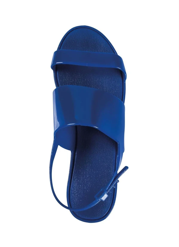 Perfecta - Rasteirinha Azul com Fivela 4