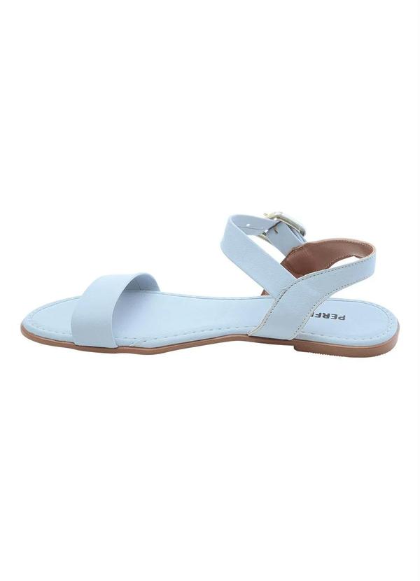 Perfecta - Rasteirinha Azul em Sintético 3