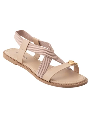 Perfecta - Rasteirinha Bege com Elástico - PERFECTA