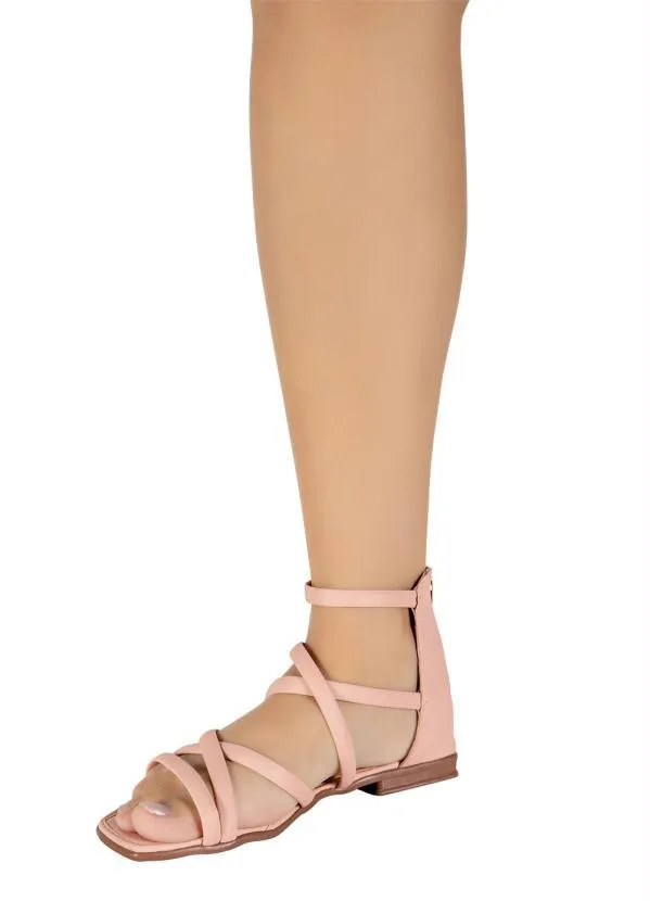 Perfecta - Rasteirinha Bege com Fechamento em Zíper 5