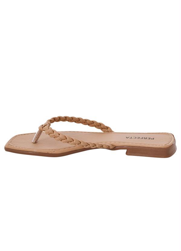 Perfecta - Rasteirinha Begê em Sintético 3