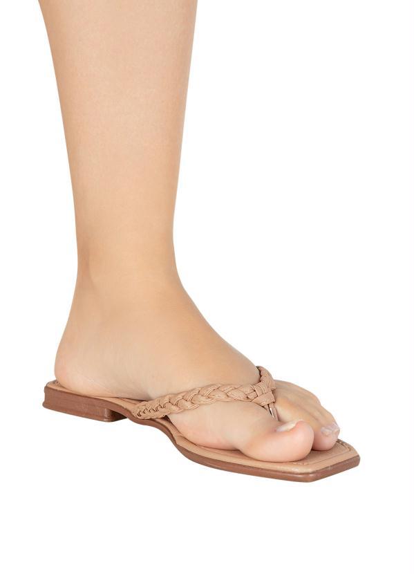 Perfecta - Rasteirinha Begê em Sintético 4