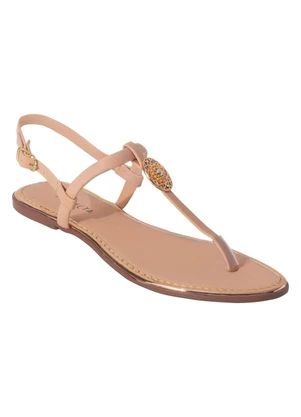 Perfecta - Rasteirinha Bege em Sintético - PERFECTA