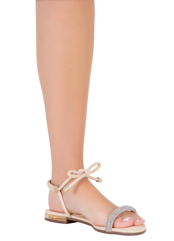 Beira Rio - Rasteirinha Beira Rio Creme em Sintético 4