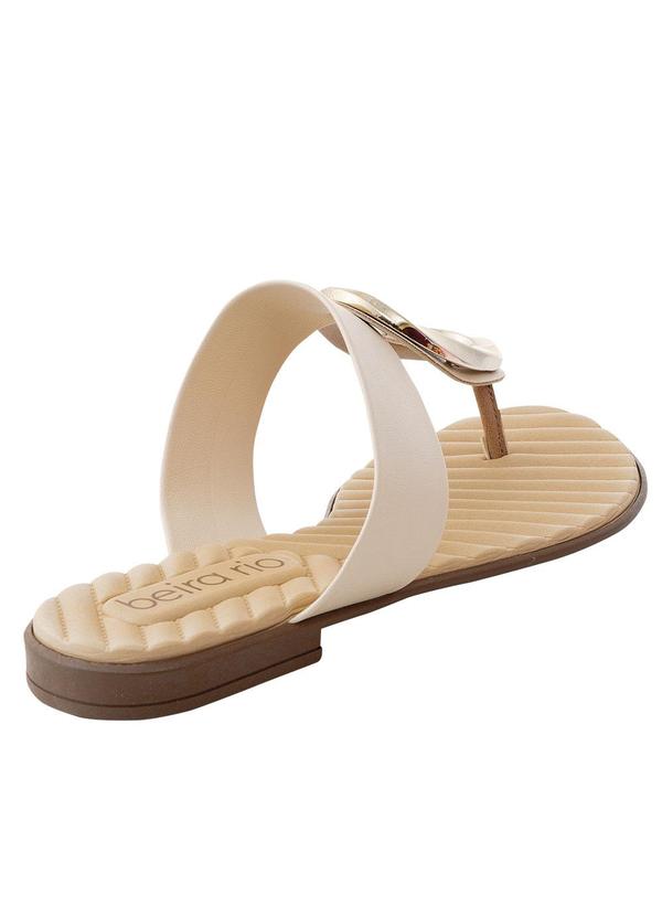 Beira Rio - Rasteirinha Beira Rio Creme em Sintético 3