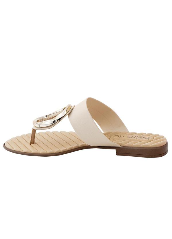 Beira Rio - Rasteirinha Beira Rio Creme em Sintético 4