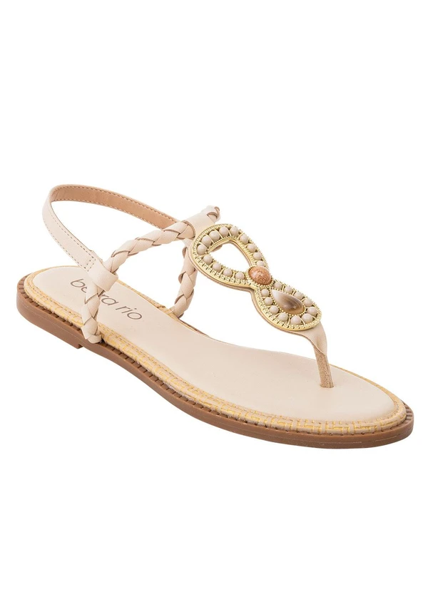 Beira Rio - Rasteirinha Beira Rio Creme em Sintético 2