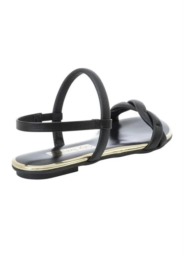 Beira Rio - Rasteirinha Beira Rio Preto em Sintético 2