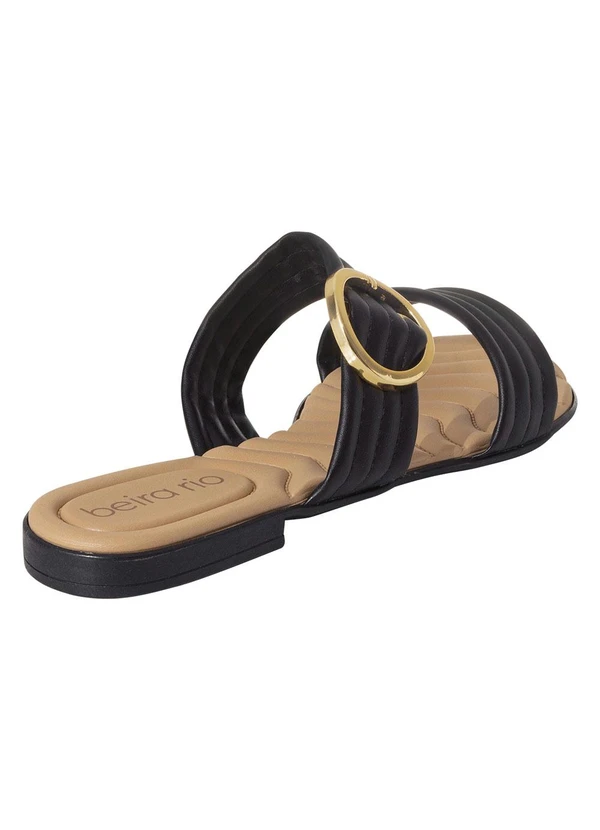 Beira Rio - Rasteirinha Beira Rio Preto em Sintético 2