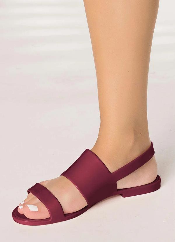 Perfecta - Rasteirinha Bordô com Fivela 6