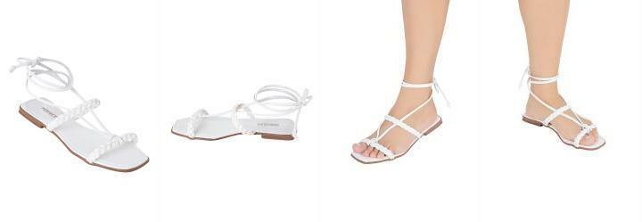 Rasteirinha Branca em Sinttico Verniz