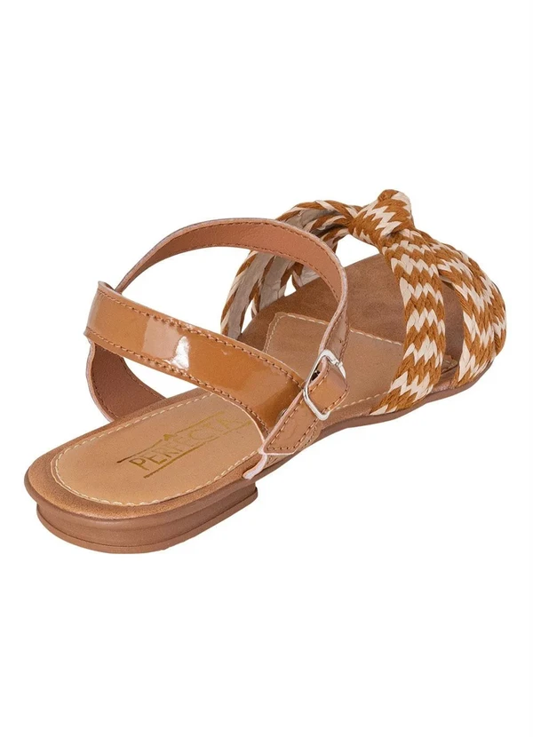 Perfecta - Rasteirinha Caramelo com Detalhe de Amarração 2