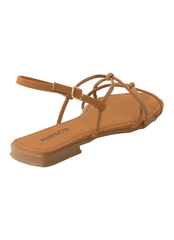 Perfecta - Rasteirinha Caramelo em Nobuck 2