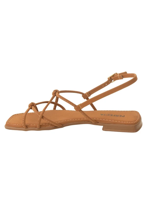 Perfecta - Rasteirinha Caramelo em Nobuck 3