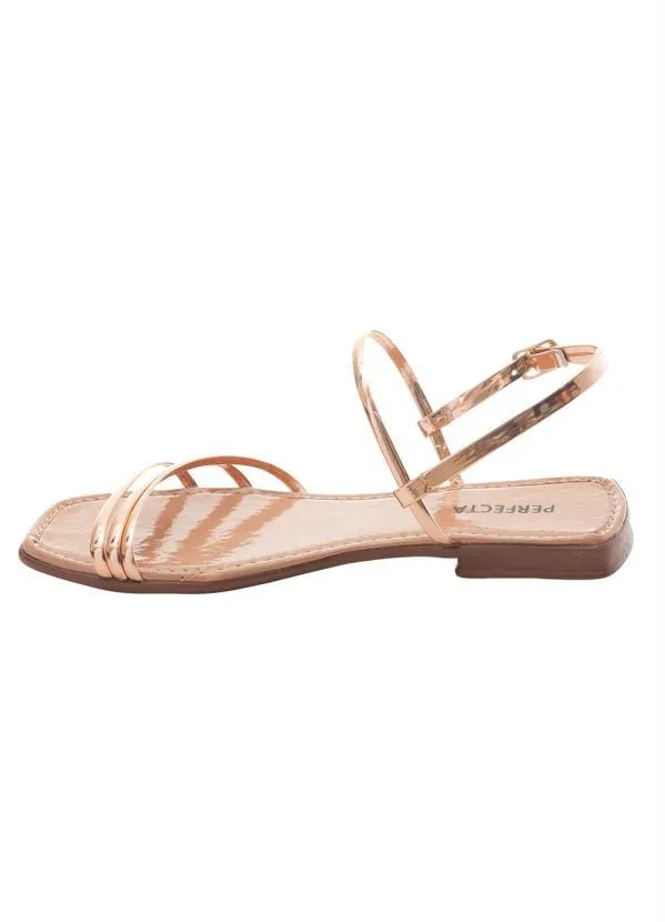 Perfecta - Rasteirinha Cobre em Sintético Verniz 3