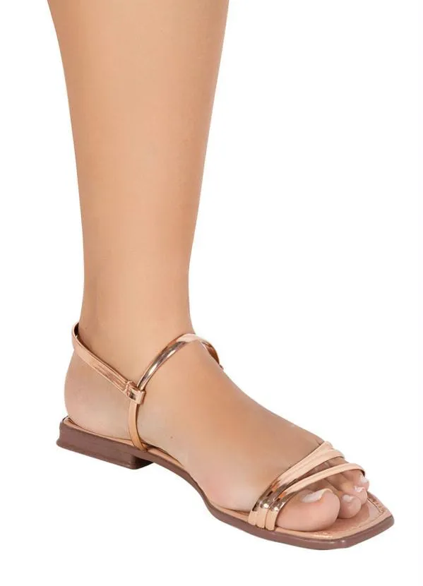 Perfecta - Rasteirinha Cobre em Sintético Verniz 4