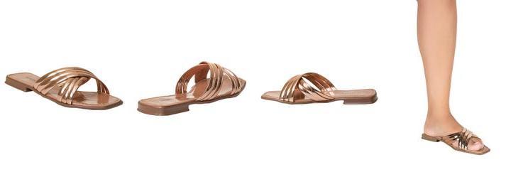 Rasteirinha Cobre em Sint�tico Verniz