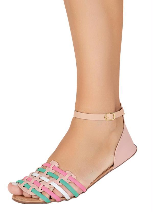 Perfecta - Rasteirinha Colorida em Material Sintético 5