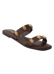 Rasteirinha Marrom em Sint�tico