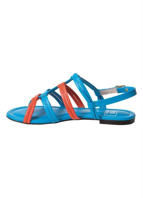 Moleca - Rasteirinha Moleca Azul em Sintético 3