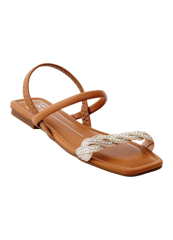 Moleca - Rasteirinha Moleca Camel em Sintético 2