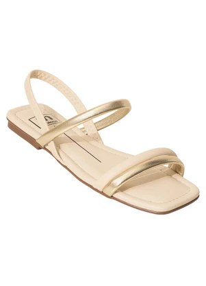 Rasteirinha Moleca (Creme) em Sintético - MOLECA