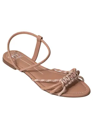 Rasteirinha Moleca (Nude) em Sintético - MOLECA