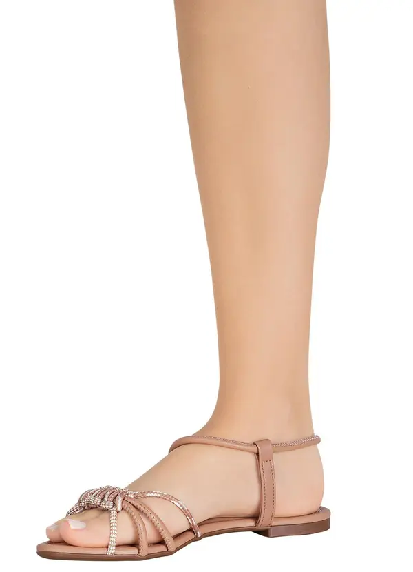 Moleca - Rasteirinha Moleca Nude em Sintético 5