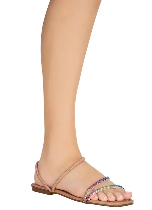 Moleca - Rasteirinha Moleca Nude em Sintético 4