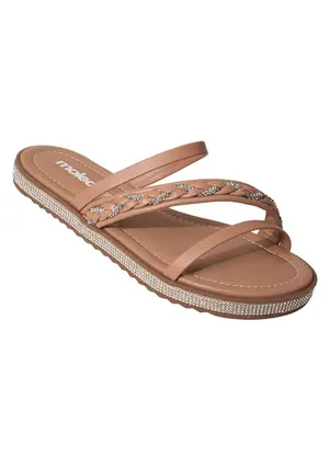 Rasteirinha Moleca (Nude) em Sintético - MOLECA