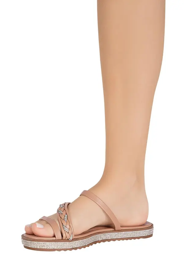 Moleca - Rasteirinha Moleca Nude em Sintético 5