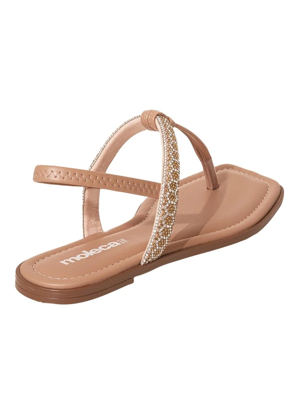 Moleca - Rasteirinha Moleca Nude em Sintético 2