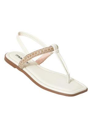 Rasteirinha Moleca (Off White) em Sintético - MOLECA