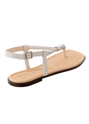Rasteirinha Moleca (Off White) em Sintético - MOLECA