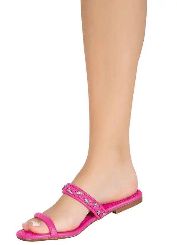 Moleca - Rasteirinha Moleca Pink em Sintético 5