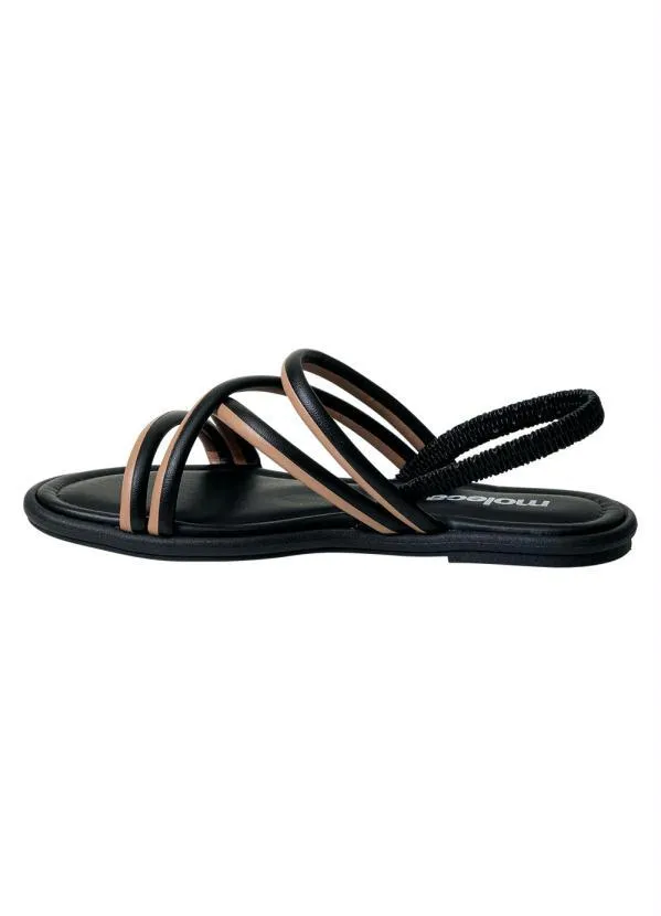 Moleca - Rasteirinha Moleca Preta em Sintético 3