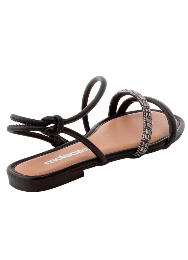 Moleca - Rasteirinha Moleca Preto em Sintético 2