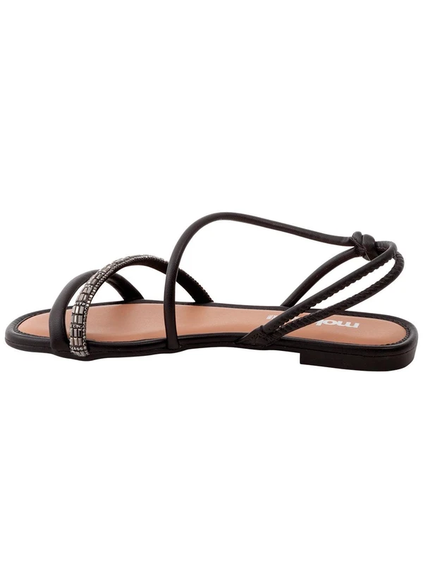 Moleca - Rasteirinha Moleca Preto em Sintético 3