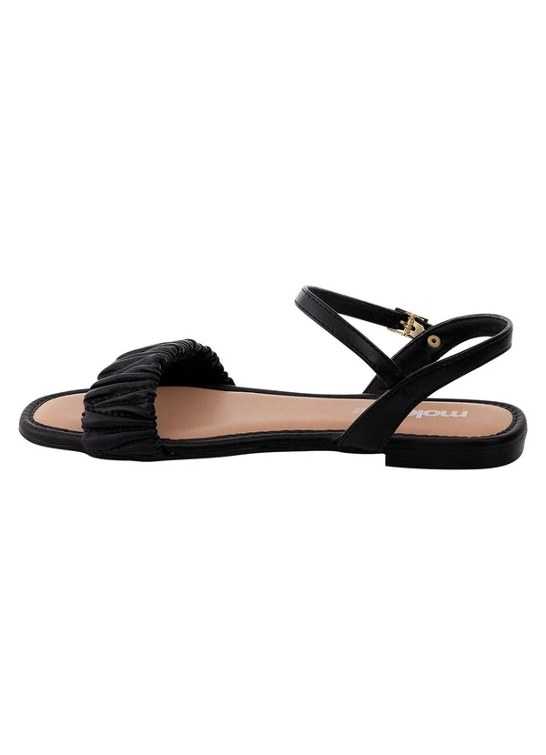 Moleca - Rasteirinha Moleca Preto em Sintético 3