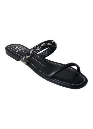 Rasteirinha Moleca (Preto) em Sisntético - MOLECA