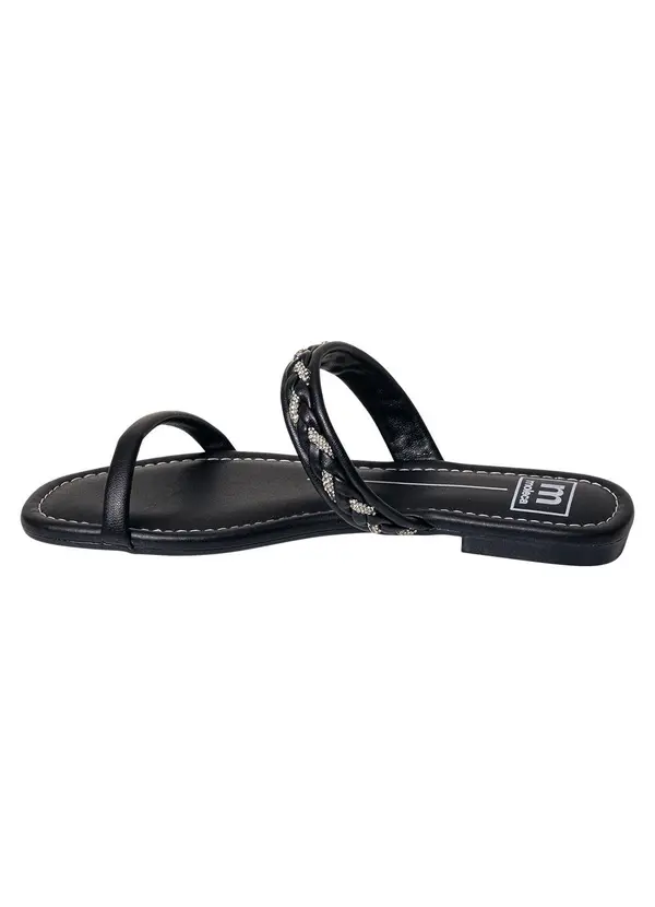 Moleca - Rasteirinha Moleca Preto em Sisntético 3