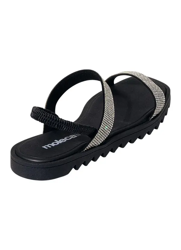 Moleca - Rasteirinha Moleca Preto em Sisntético 2