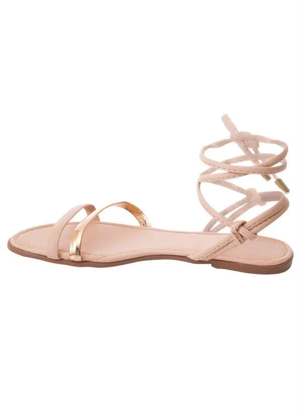 Perfecta - Rasteirinha Nude em Sintético 3