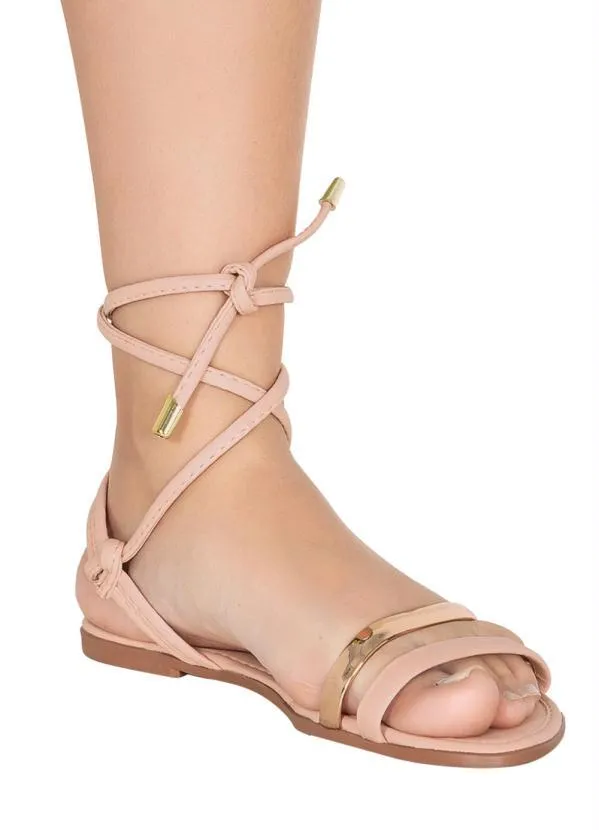 Perfecta - Rasteirinha Nude em Sintético 4