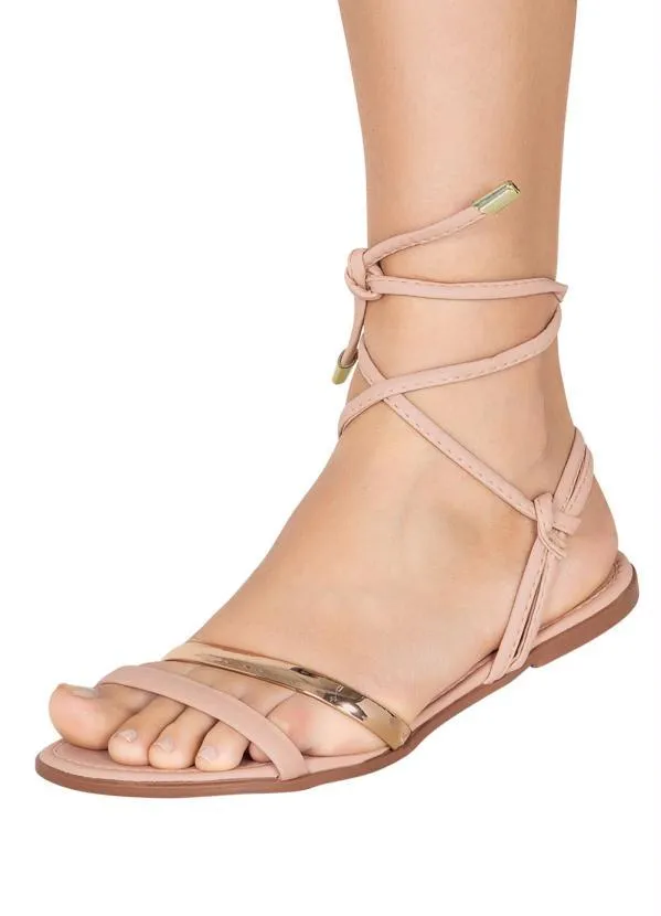 Perfecta - Rasteirinha Nude em Sintético 5