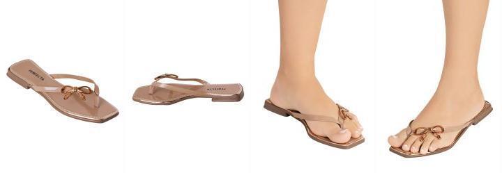 Rasteirinha Nude em Verniz