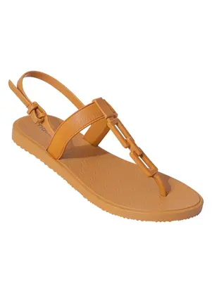 Perfecta - Rasteirinha Ocre com Solado Flexível - PERFECTA