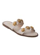 Rasteirinha Off White em Sint�tico