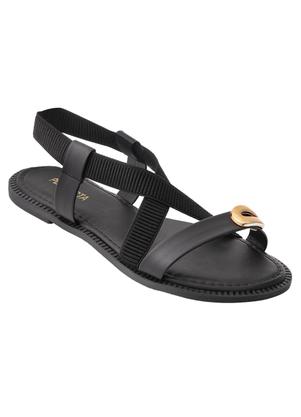 Rasteirinha (Preta) com Cabedal em El�stico