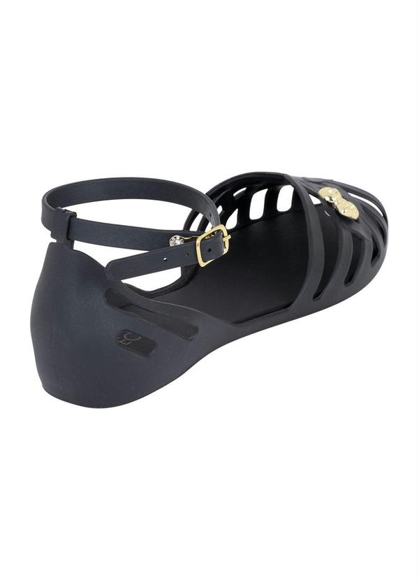 Perfecta - Rasteirinha Preta com Detalhe de Laço 3